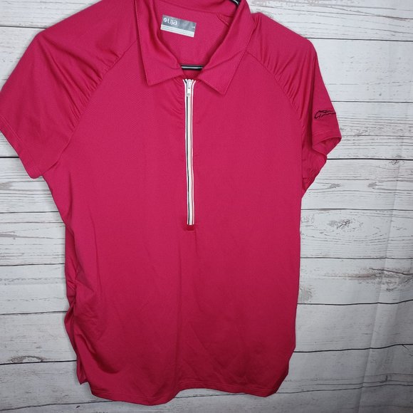 LIJA WOMEN'S SZ LARGE ZIP GOLF TOP